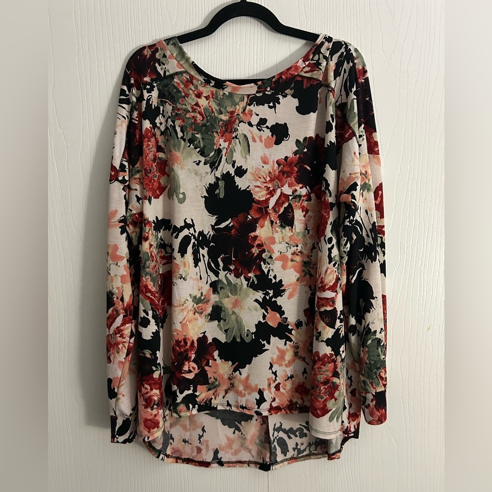 Sew In Love Floral Long Sleeve Women's Top